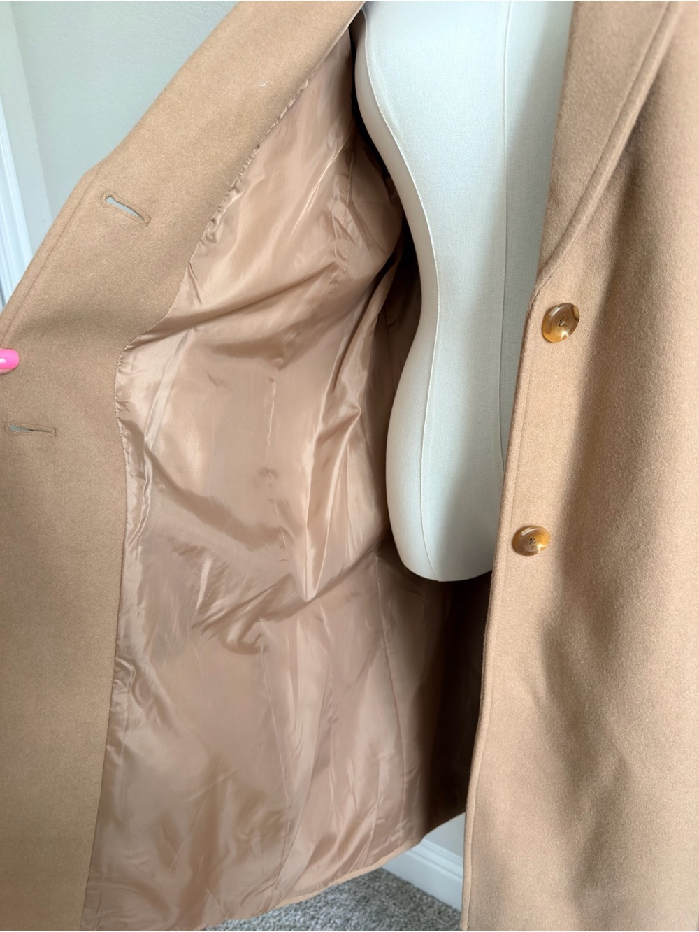 NWT GAP Camel Tailored Coat – Size Medium - Picture 10 of 12
